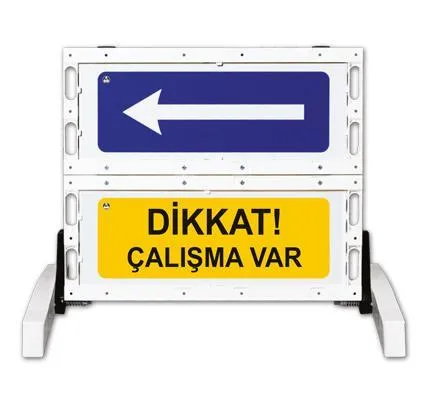 12501 FB R Katlanır Uyarı Levhalı Bariyer